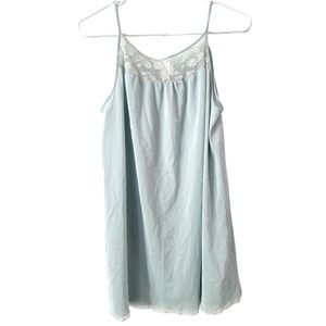Vintage Baby Blue Lace Trimmed‎ Nightgown